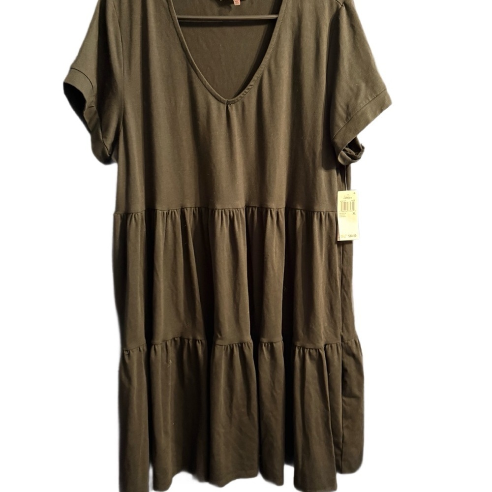 Willow Drive Black Tiered V Neck Women’s Dress NWT XL